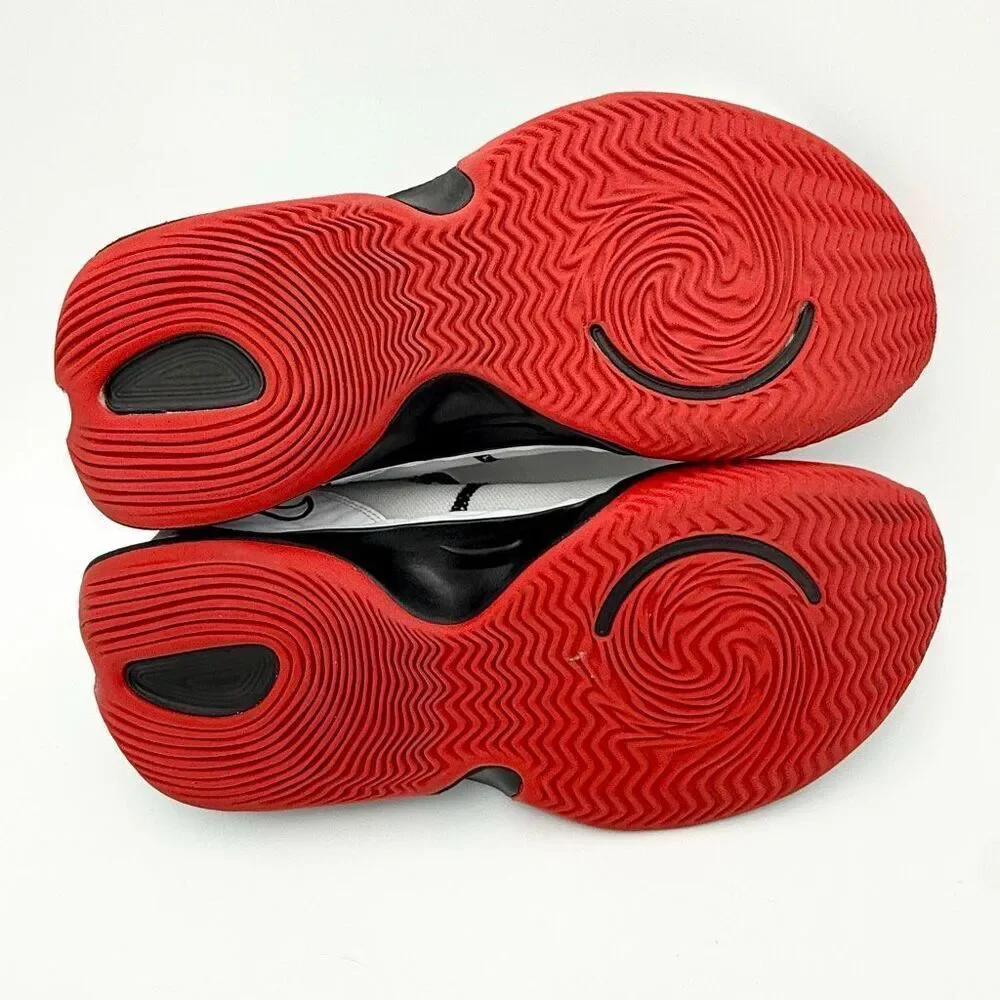 Nike Men’s Renew Elevate 3 Basketball Sneakers in Black White Red Colorway - US